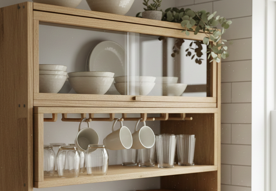 食器 見せる収納 ほこり
