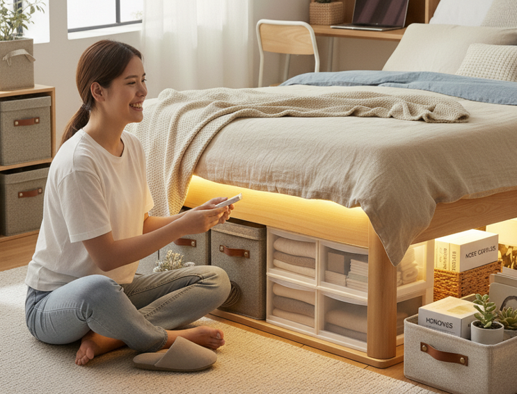 ベッド下収納で一人暮らしの部屋をさらに快適に