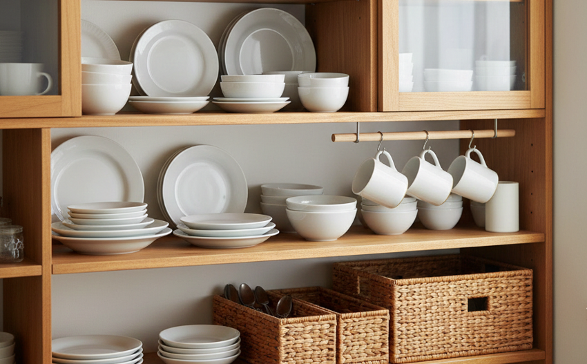 手軽にできる食器の見せる収納テクと整理のコツ