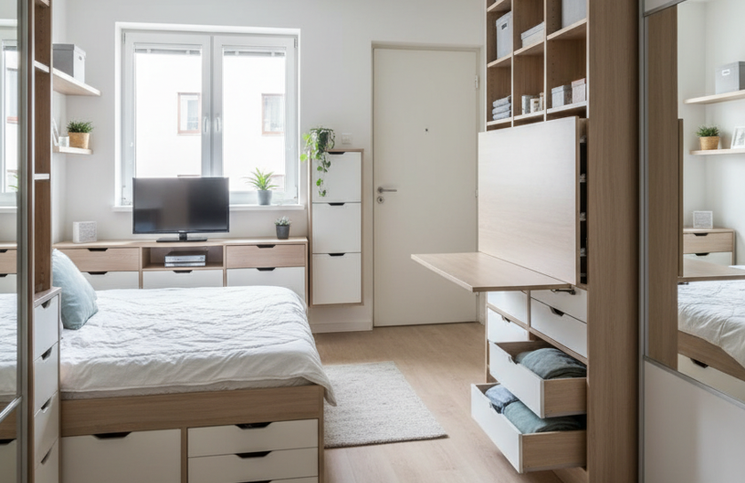 一人暮らし 収納家具で部屋を広く使うためのコツと失敗しない選び方 8 一人暮らし 収納家具で部屋を広く見せるレイアウトと設置アイデア