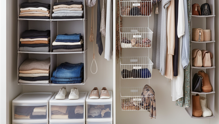 セリアの吊り下げ収納で衣類整理を効率化する方法