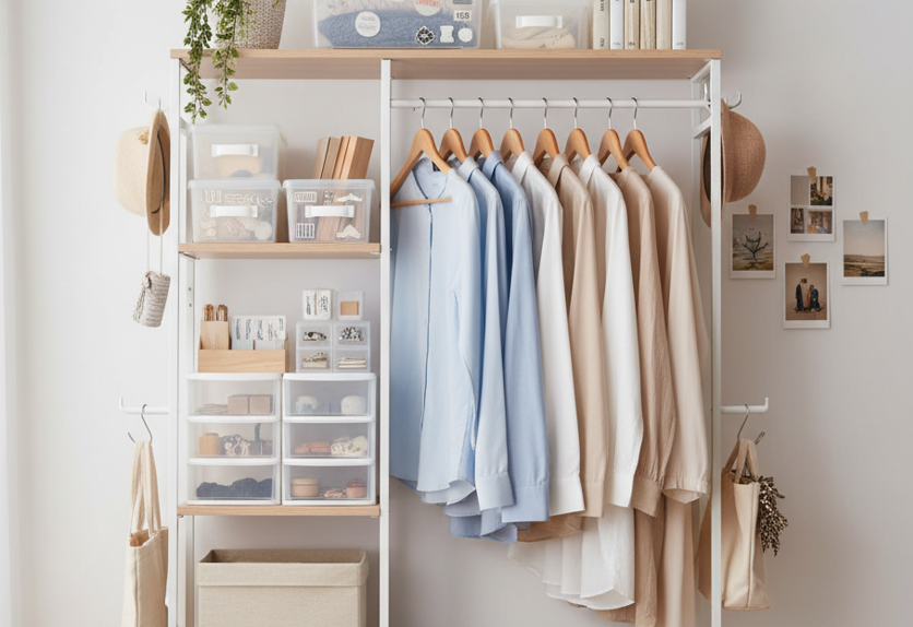 一人暮らし向けに100均セリアのハンガーラックをさらに使いやすくする活用アイデア