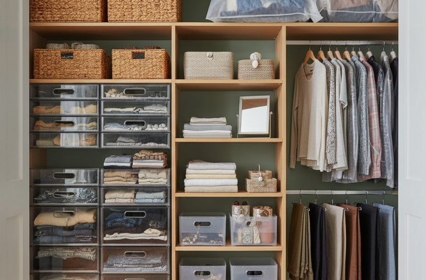 クローゼット 折戸 収納 デッドスペース