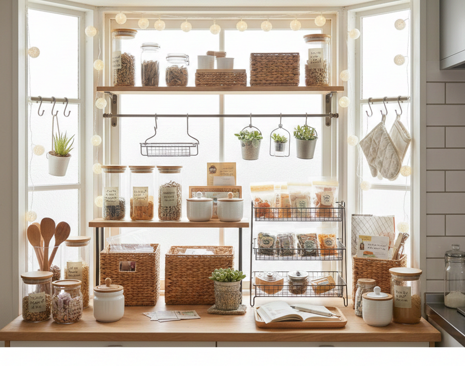 キッチン 出窓 収納 100均