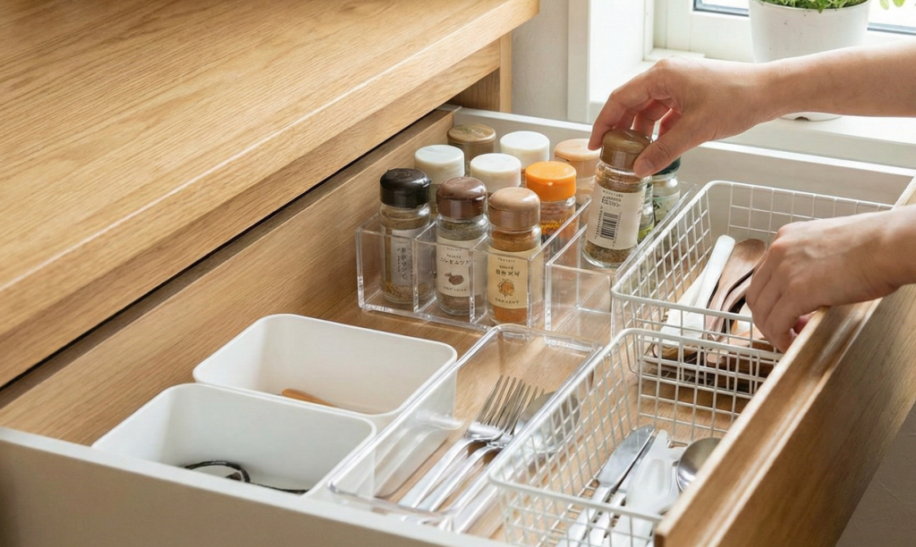 台所の引き出し収納を100均で整える実践テクニック