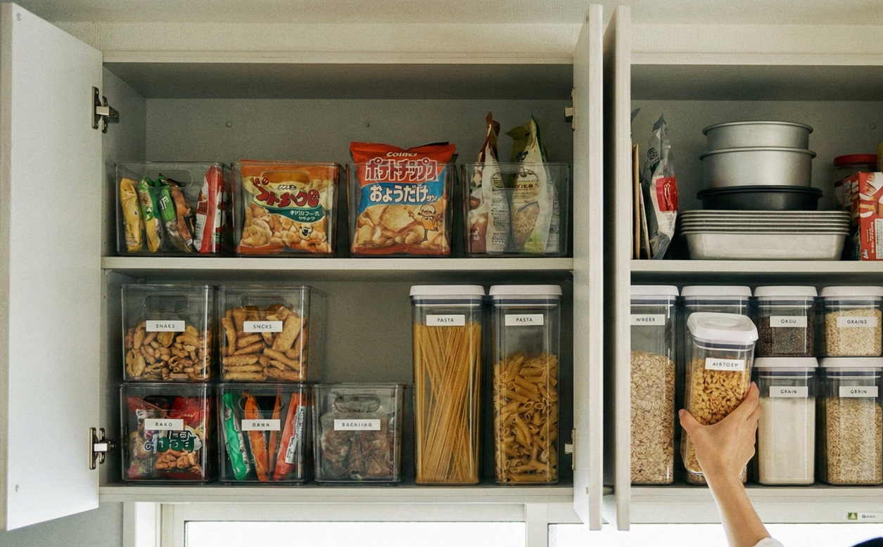 キッチン 上 収納 何を入れる