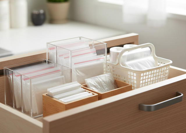 100均グッズで実現！小さいポリ袋の取り出しやすい収納術