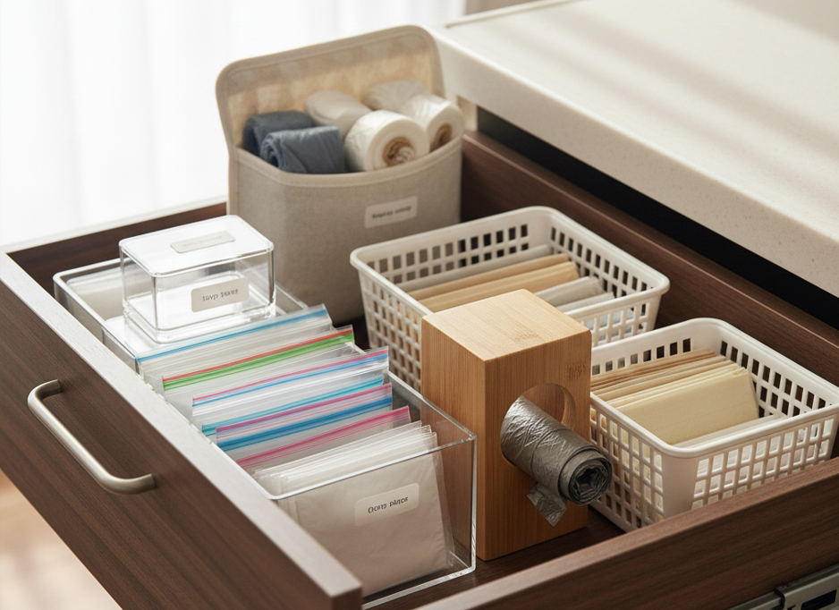 小さいポリ袋収納をさらに快適にする100均＆通販グッズ活用術