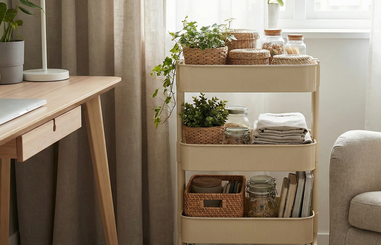 ikea ワゴン 収納 例