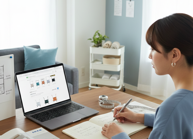 IKEAワゴンを使った収納で購入までの実践アイデア