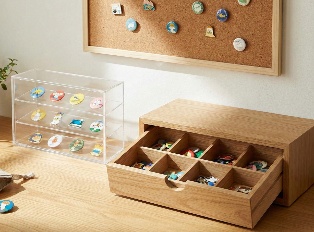 ピンバッジ 収納 無印